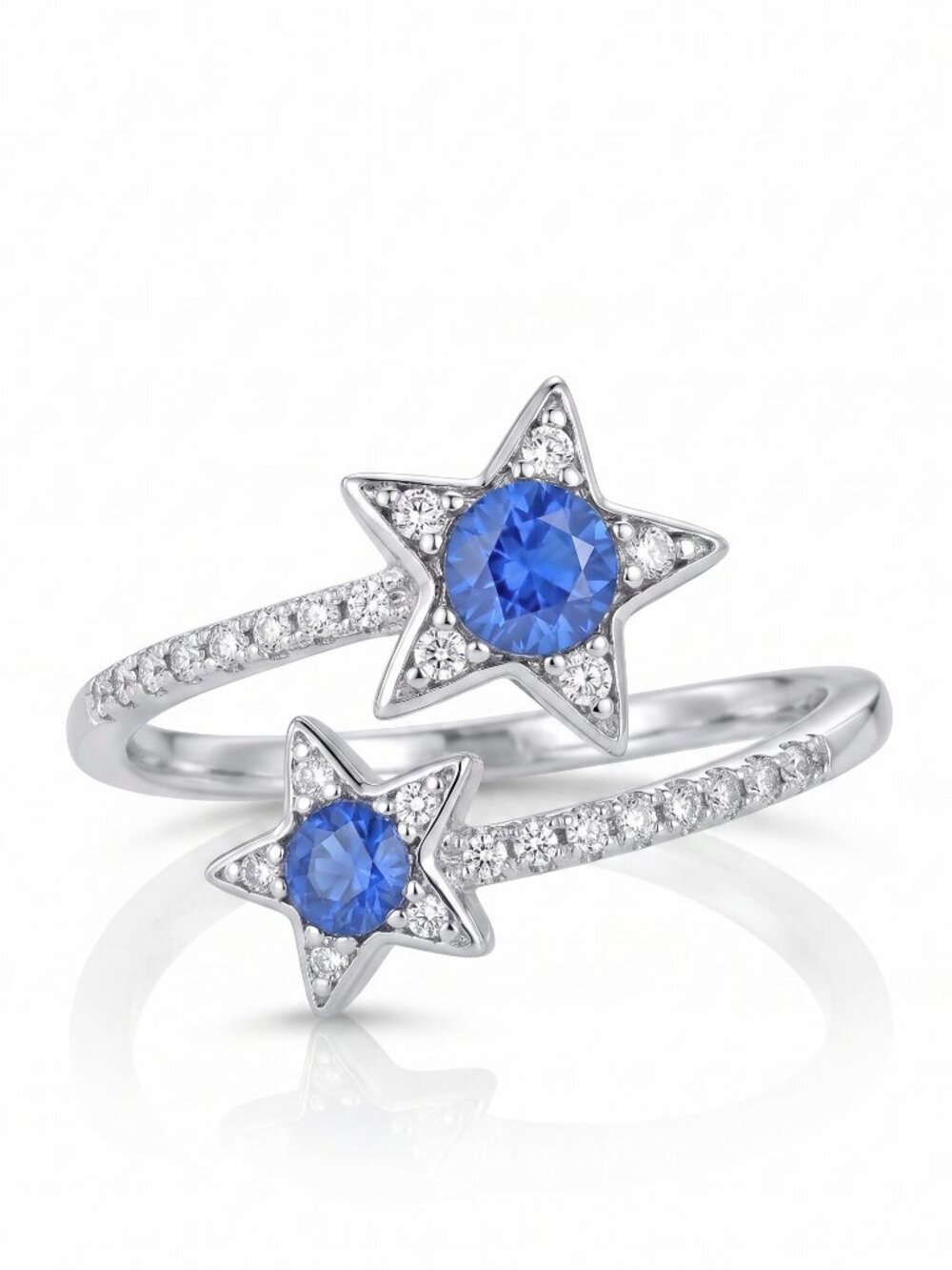 Blue Star Cluster Ring with Swarovski Crystals, Charmed Aroma 2021